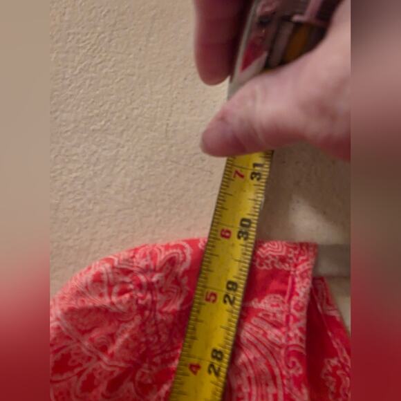 Cathrines Women's Red Paisley Top Boho Size 18-20W Summer Tropical Cotton Beachy - Picture 5 of 5